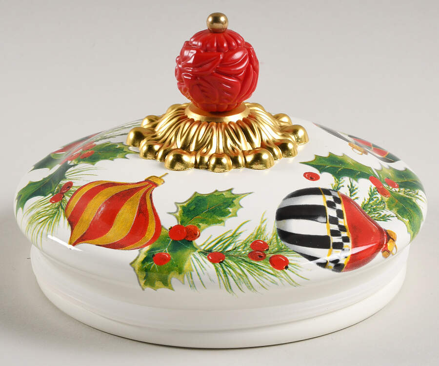Deck the Halls Lid for Large Canister by MacKenzie-Childs-1