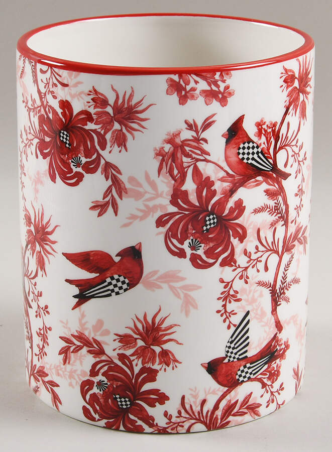 Cardinal Toile 7" Storage Jar No Lid by MacKenzie-Childs-1