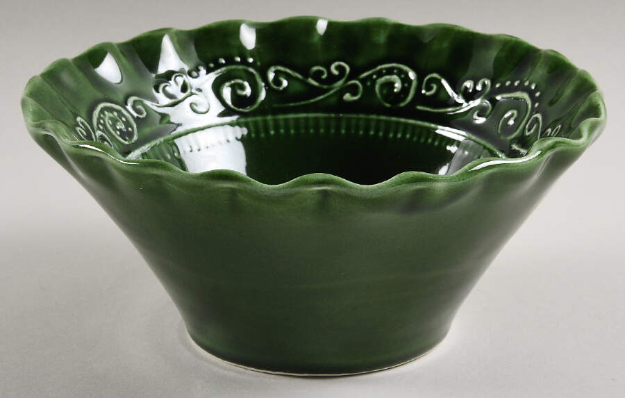 MLJ23 Green Soup/Cereal Bowl by Maioliche Jessica-1