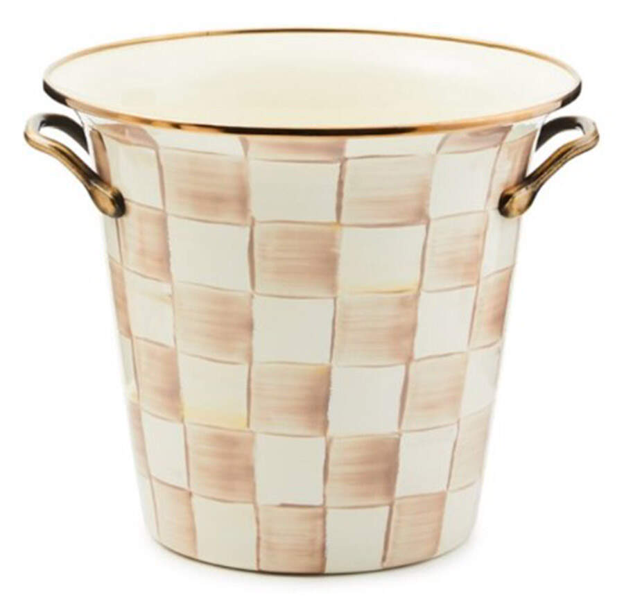 Mocha Check (Enamelware) Wine Cooler by MacKenzie-Childs-1