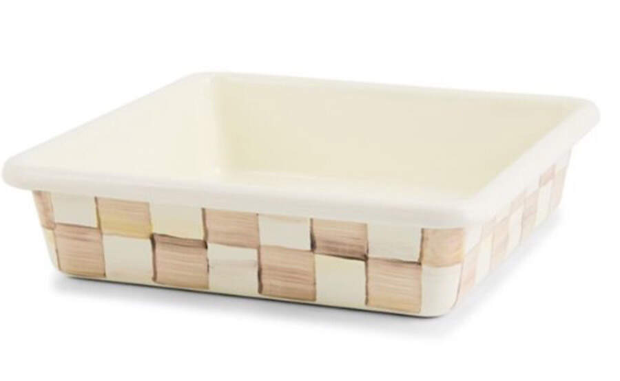 Mocha Check (Enamelware) 8" Square Baker by MacKenzie-Childs-1