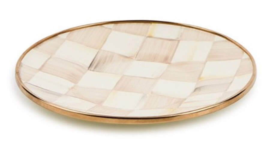 Mocha Check (Enamelware) Saucer by MacKenzie-Childs-1