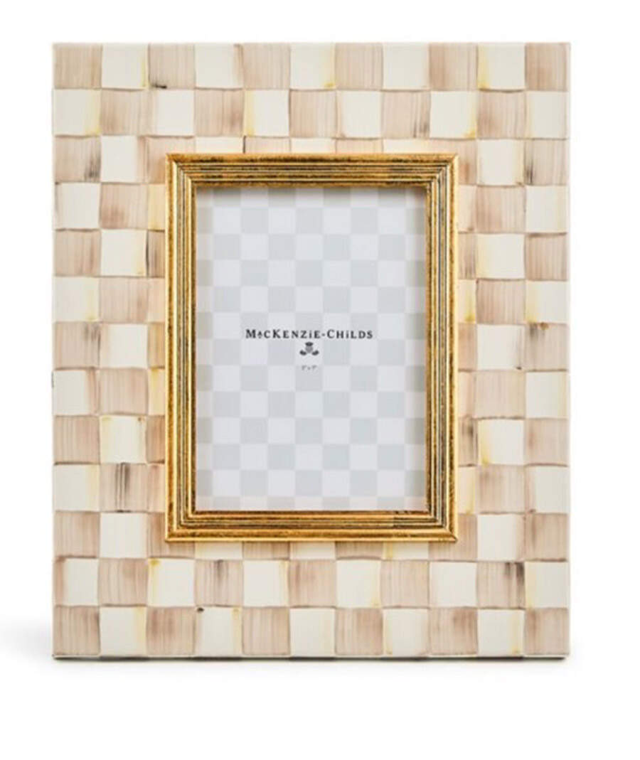 Mocha Check (Enamelware) Frame-Holds 5" X 7" by MacKenzie-Childs-1