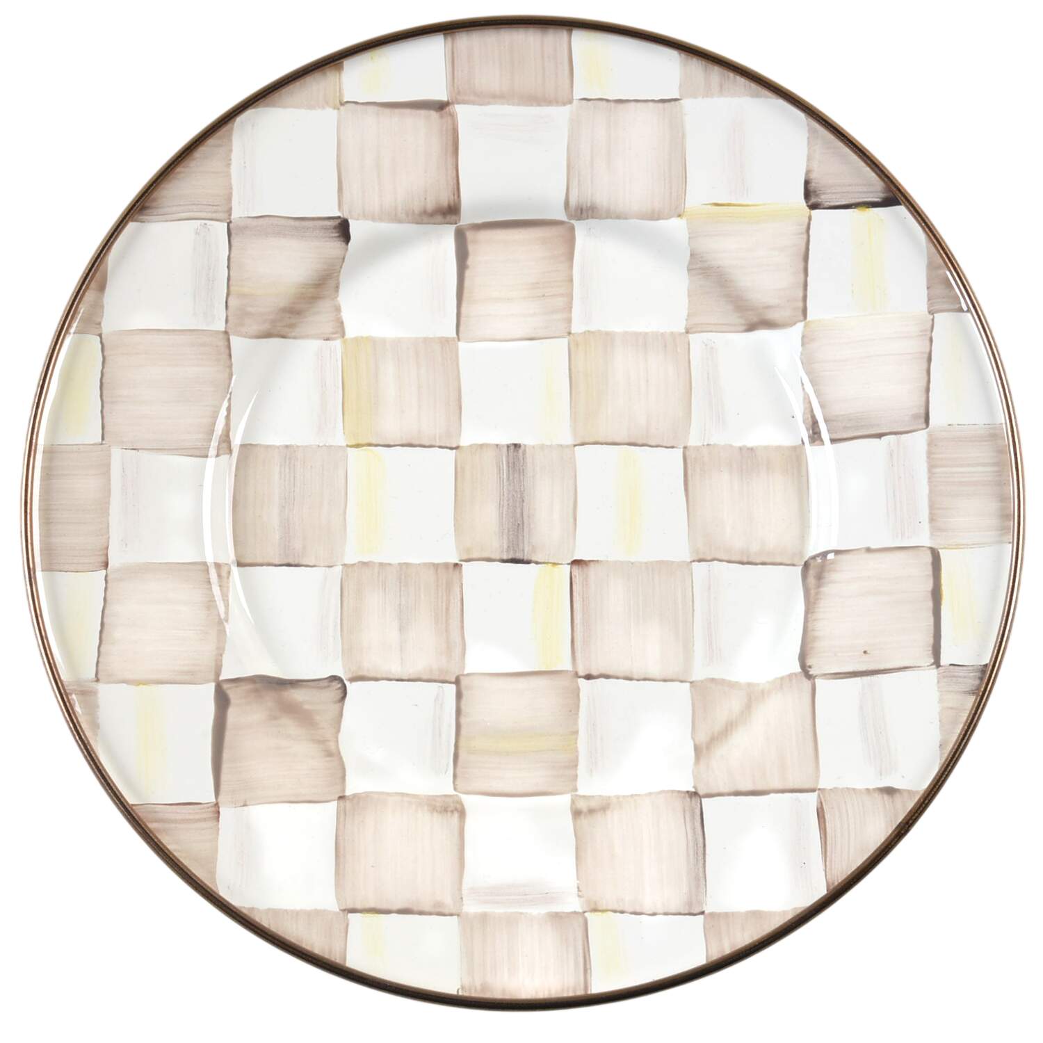 Mocha Check (Enamelware) Salad Plate by MacKenzie-Childs-1