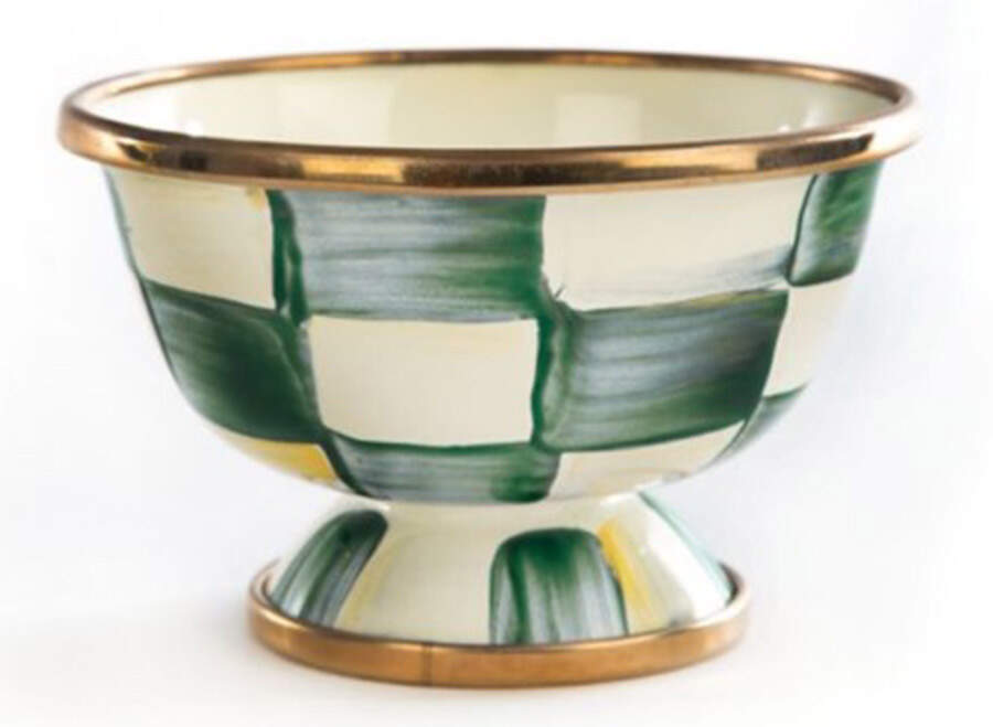 Emerald Check Small Open Sugar Bowl by MacKenzie-Childs-1
