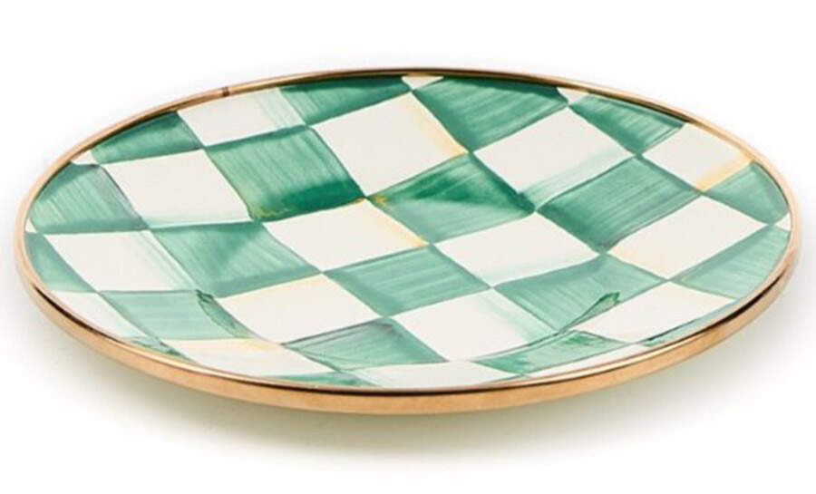 Emerald Check Saucer by MacKenzie-Childs-1
