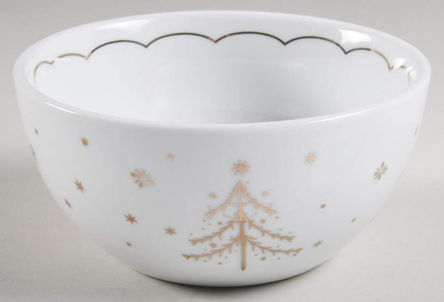 Gold Tree Snowflake Soup/Cereal Bowl by Monterey Bay-1