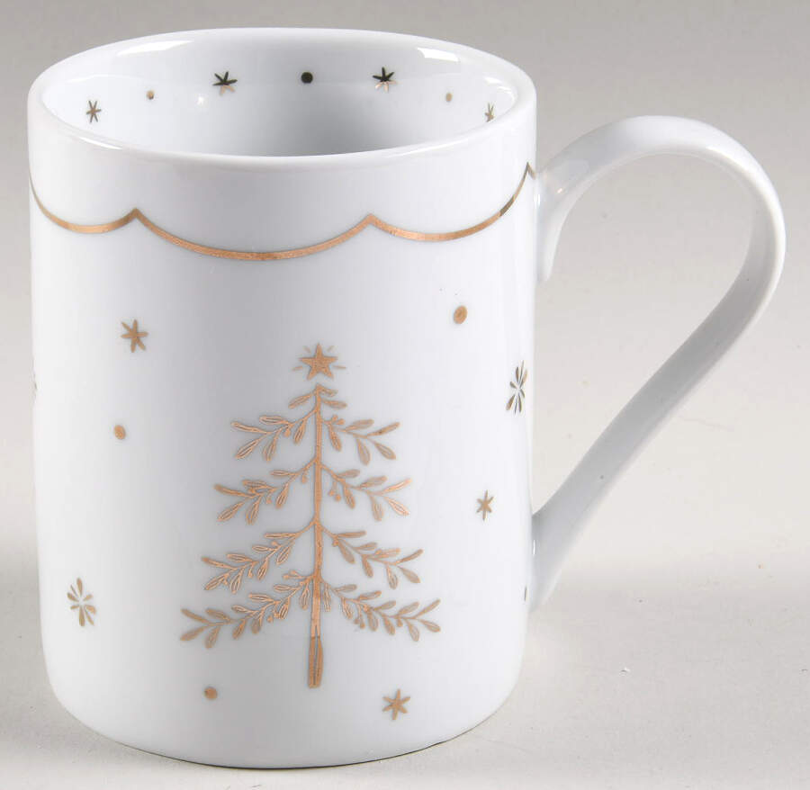 Gold Tree Snowflake Mug by Monterey Bay-1