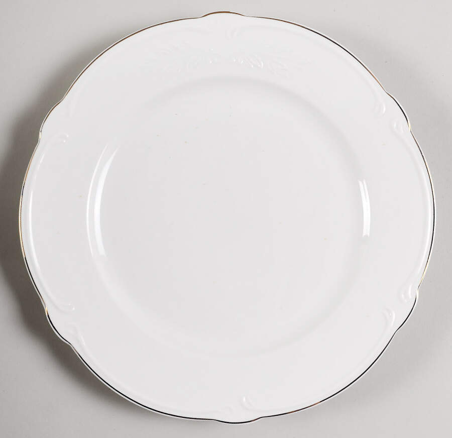 White Floral Embossed Salad Plate by Monterey Bay-1