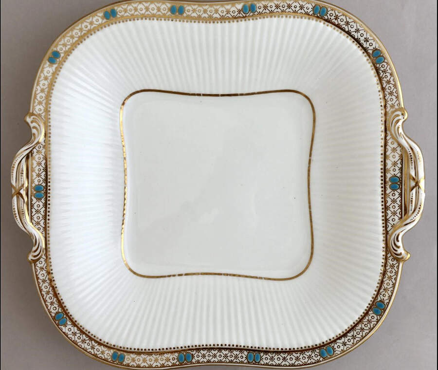 A1964 Square Handled Cake Plate by Minton-1