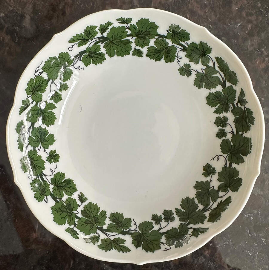 Full Green Vine (Scalloped, No Trim, No Band) Fruit/Dessert (Sauce) Bowl by Meissen (Germany)-1