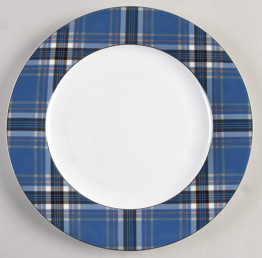 Tartan Blue (Bone) Dinner Plate by Mikasa-1