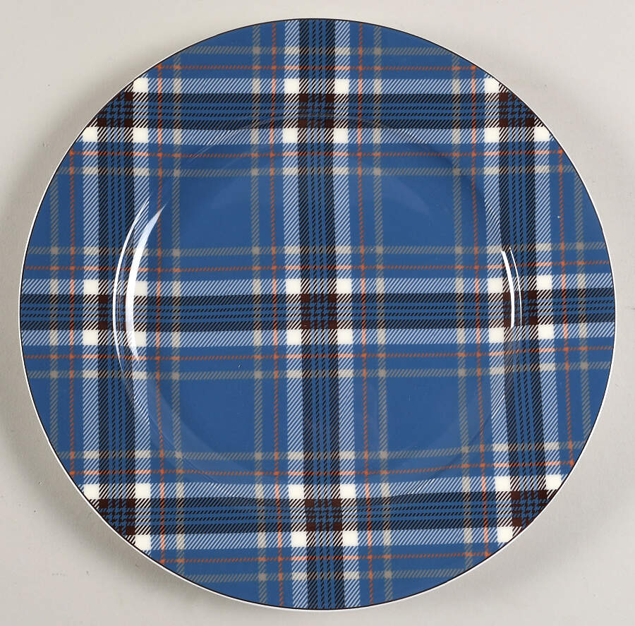 Tartan Blue (Bone) Salad Plate by Mikasa-1