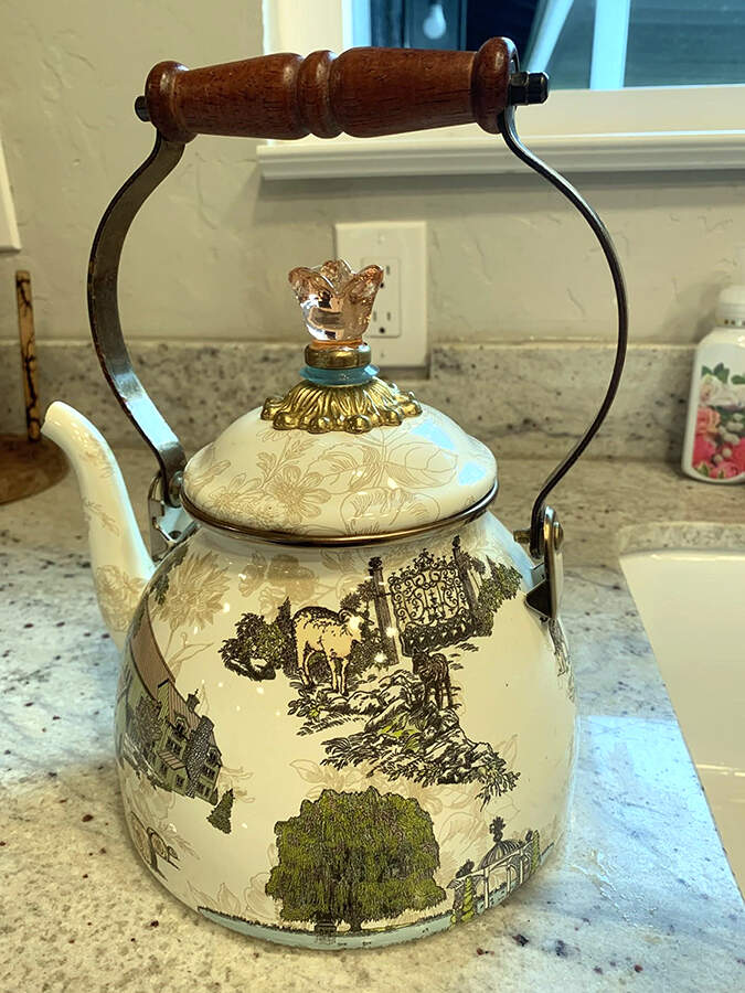 Aurora Enamelware Metal Kettle & Lid by MacKenzie-Childs-1