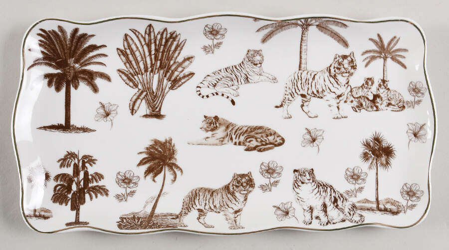 Taupe Tropical 10" Rectangular Tray by Monterey Bay-1