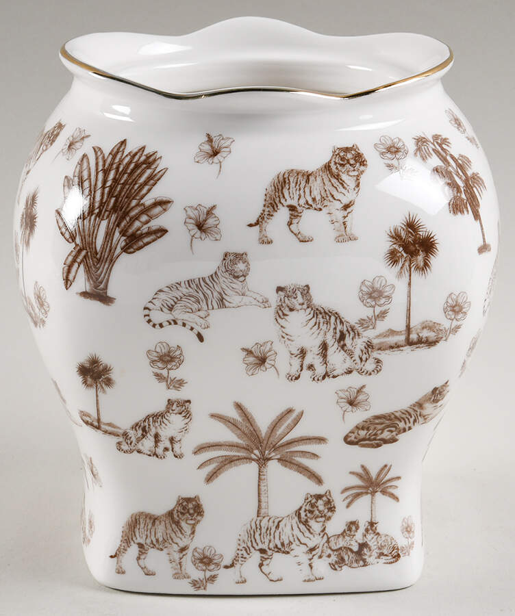 Taupe Tropical 7" Storage Jar No Lid by Monterey Bay-1