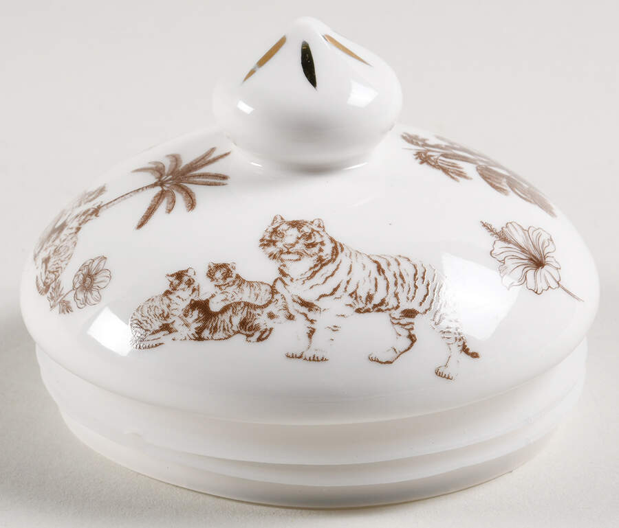 Taupe Tropical Lid for 7" Storage Jar by Monterey Bay-1