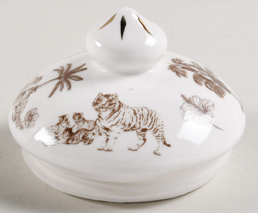 Taupe Tropical Lid for 6" Storage Jar by Monterey Bay-1