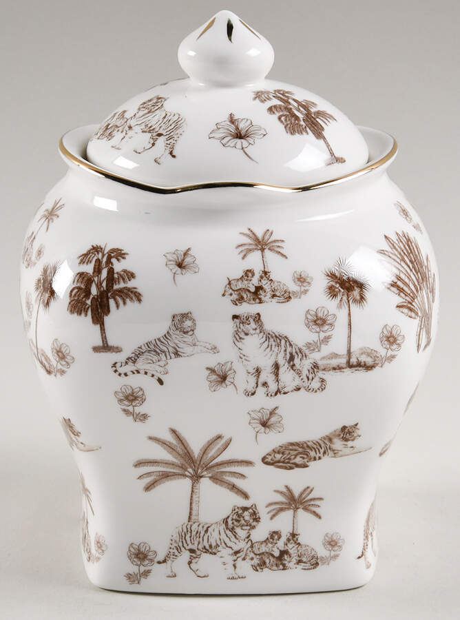 Taupe Tropical 6" Storage Jar & Lid by Monterey Bay-1