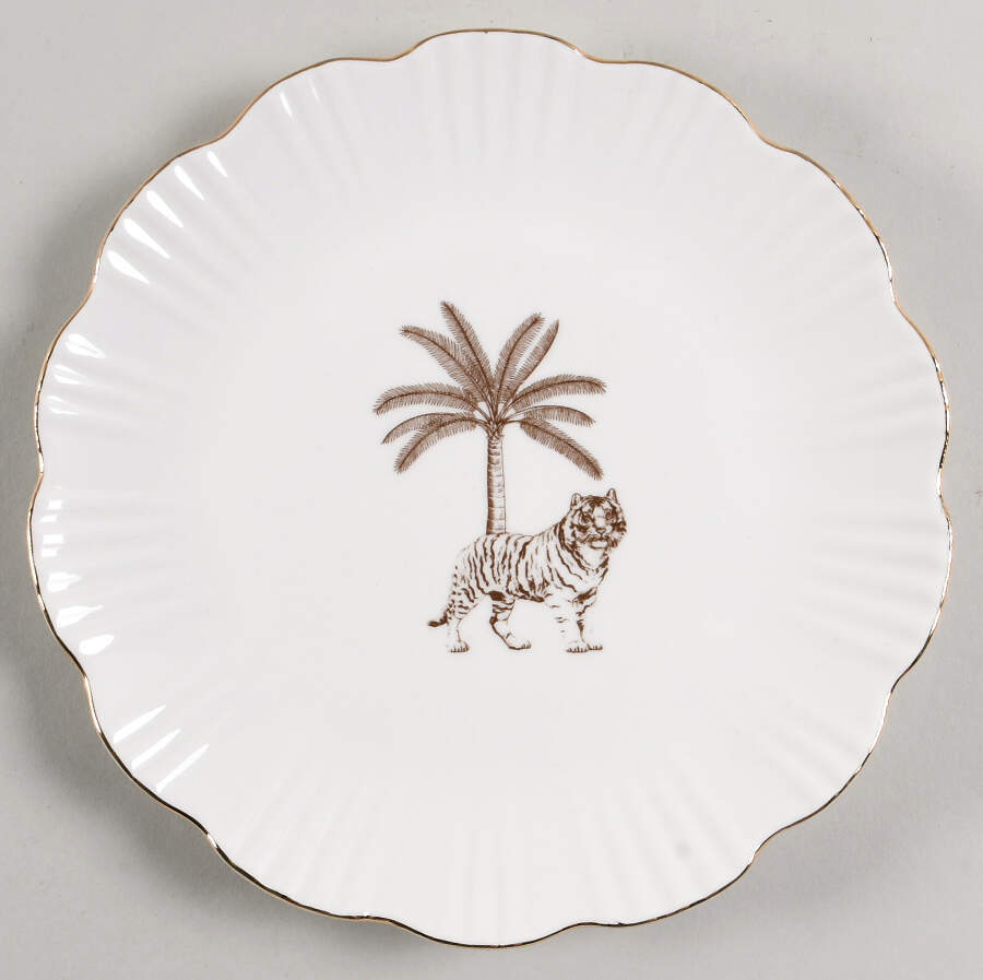 Taupe Tropical Salad Plate by Monterey Bay-1