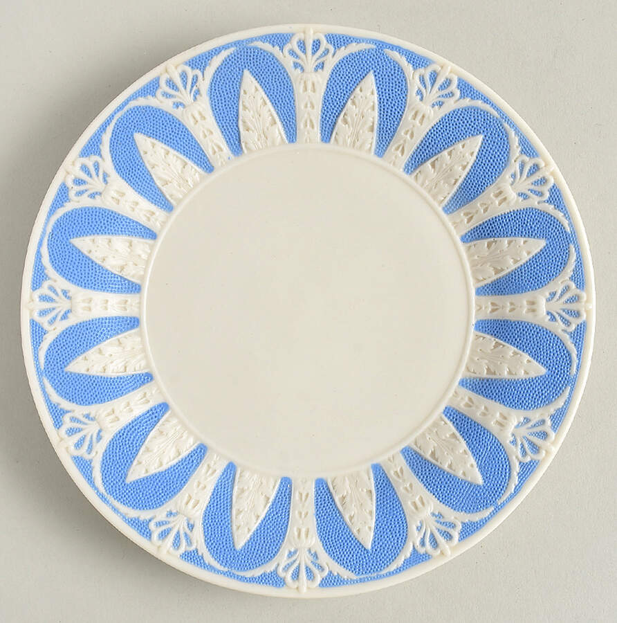 Parian Ware Underplate for Sauce Boat by T J & J Mayer (England)-1