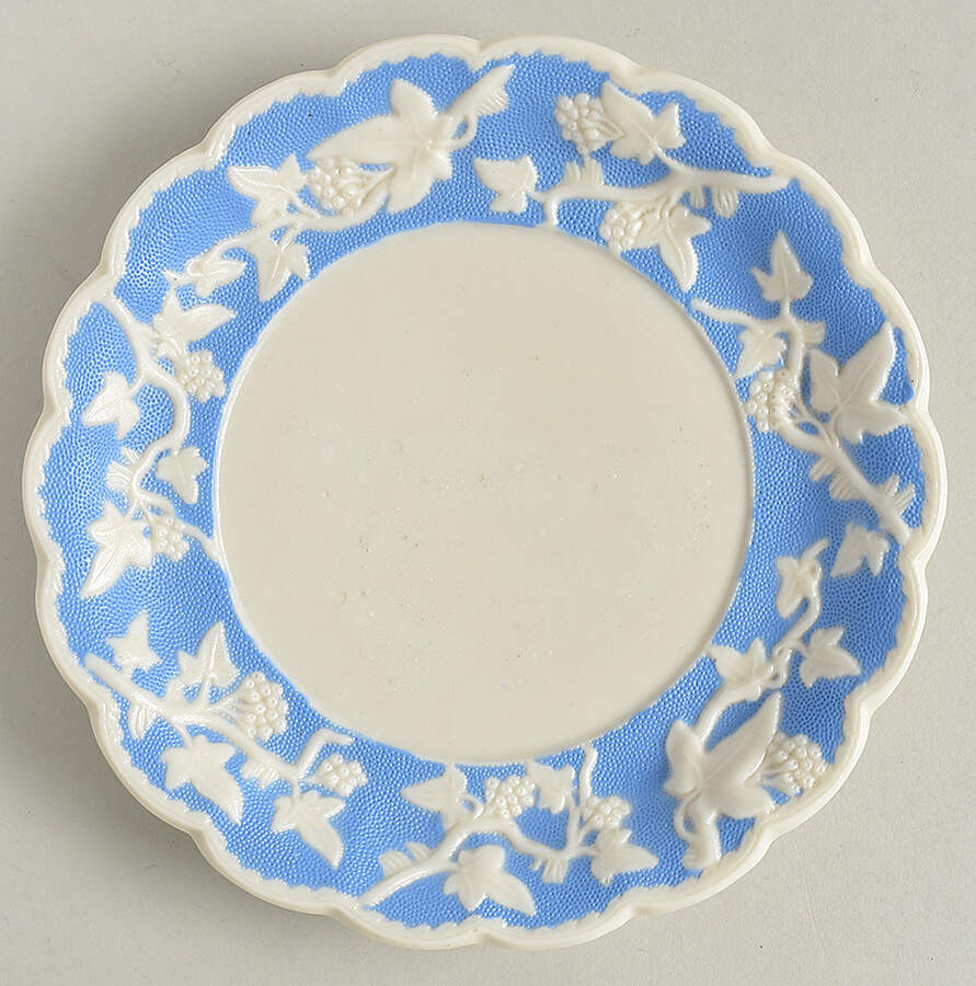 Parian Ware Underplate for Sauce Boat by T J & J Mayer (England)-1