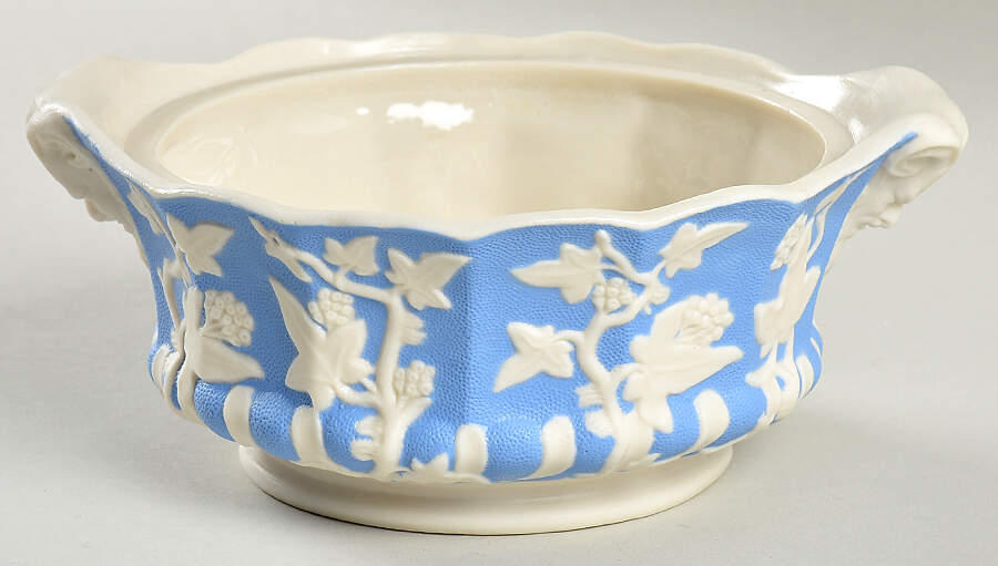 Parian Ware Sauce Boat No Lid by T J & J Mayer (England)-1