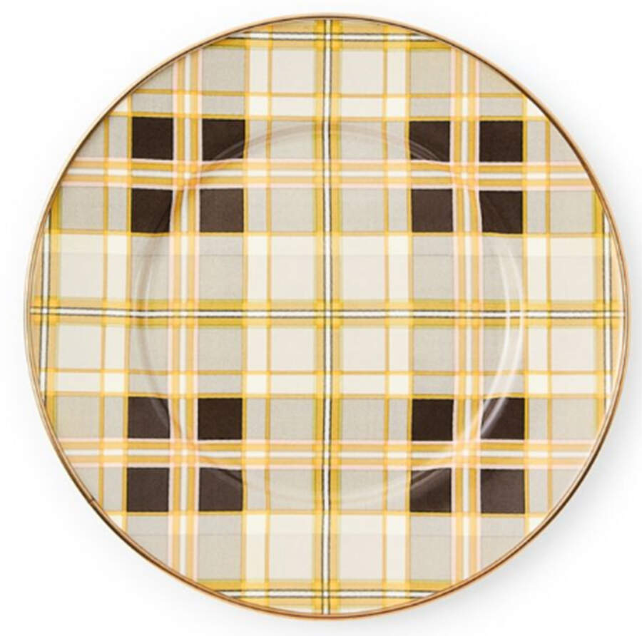 Tartan Mocha (Enamelware) Salad Plate by MacKenzie-Childs-1