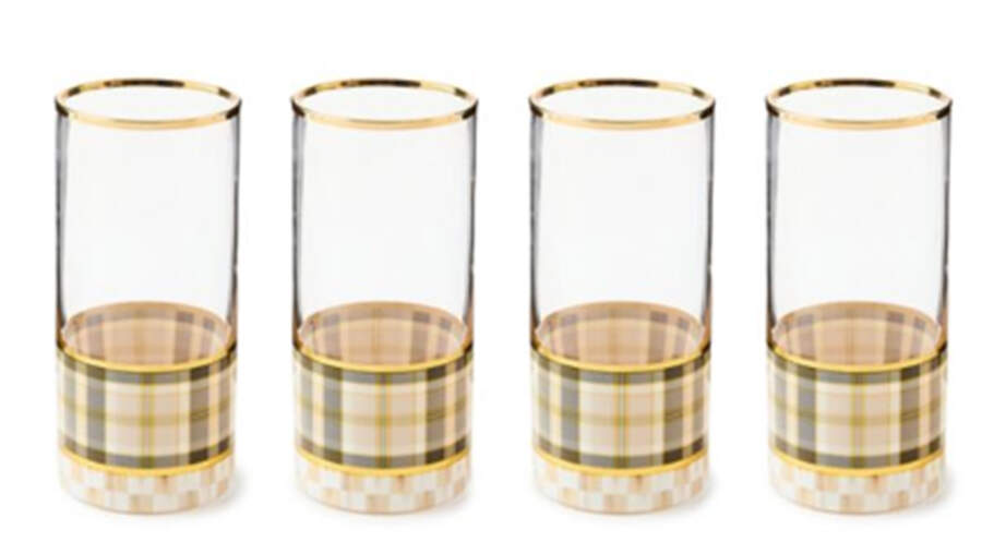 Tartan Mocha (Enamelware) Glassware Highball by MacKenzie-Childs-1