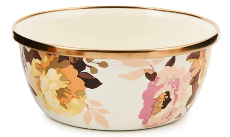 Wild Rose-White (Enamelware) Spice Cellar-Pinch Bowl by MacKenzie-Childs-1
