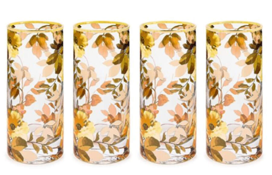Wild Rose-White (Enamelware) Glassware Highball by MacKenzie-Childs-1