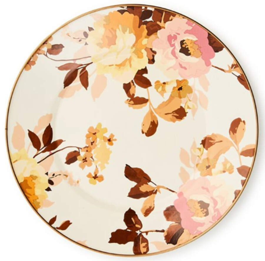 Wild Rose-White (Enamelware) Dinner Plate by MacKenzie-Childs-1