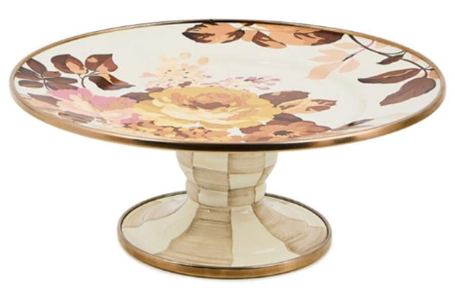 Wild Rose-White (Enamelware) Round Compote (Height X Width) by MacKenzie-Childs-1