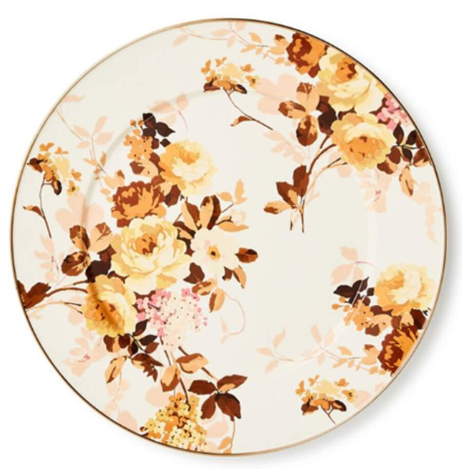 Wild Rose-White (Enamelware) 16" Chop Plate (Round Platter) by MacKenzie-Childs-1