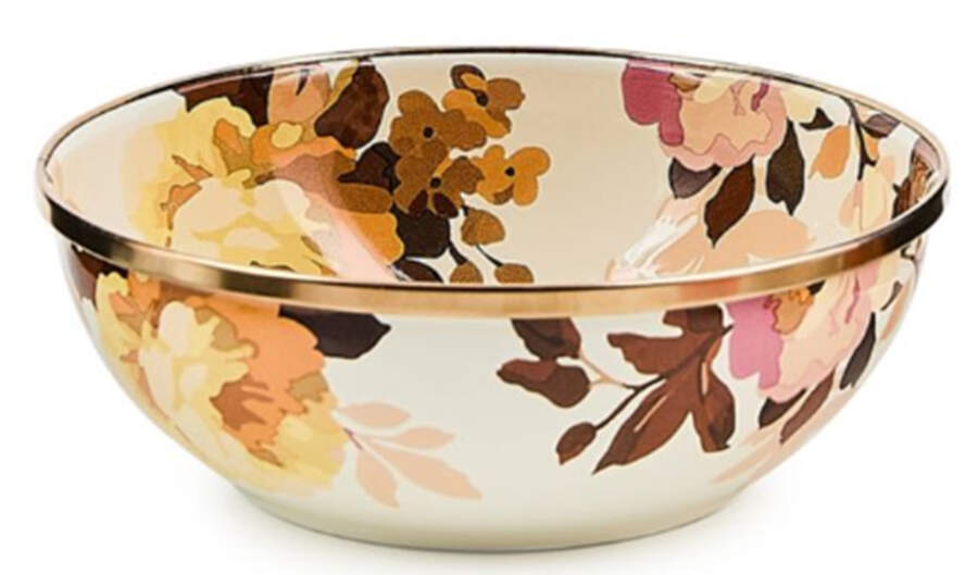 Wild Rose-White (Enamelware) 6" All Purpose Bowl by MacKenzie-Childs-1