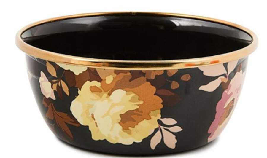 Wild Rose-Brown (Enamelware) Spice Cellar-Pinch Bowl by MacKenzie-Childs-1