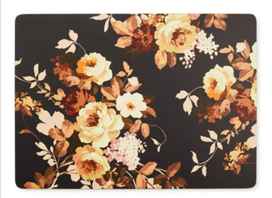 Wild Rose-Brown (Enamelware) Corkboard Placemat by MacKenzie-Childs-1