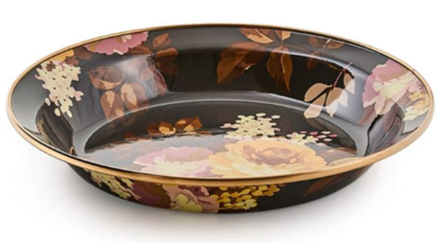 Wild Rose-Brown (Enamelware) 9" Pie Baking Plate by MacKenzie-Childs-1