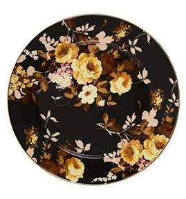 Wild Rose-Brown (Enamelware) 16" Chop Plate (Round Platter) by MacKenzie-Childs-1