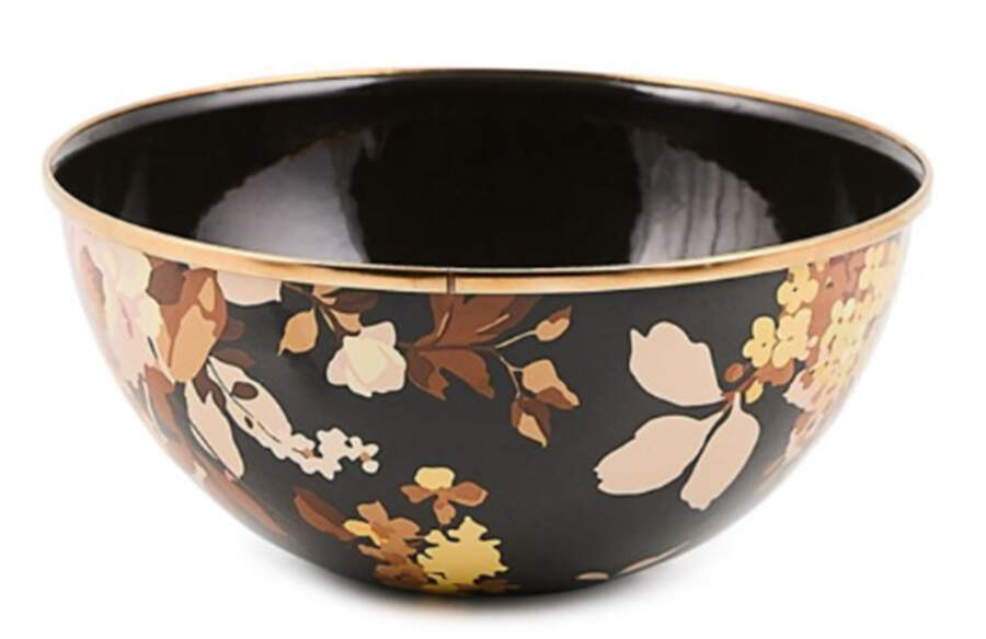 Wild Rose-Brown (Enamelware) 7" All Purpose Bowl by MacKenzie-Childs-1