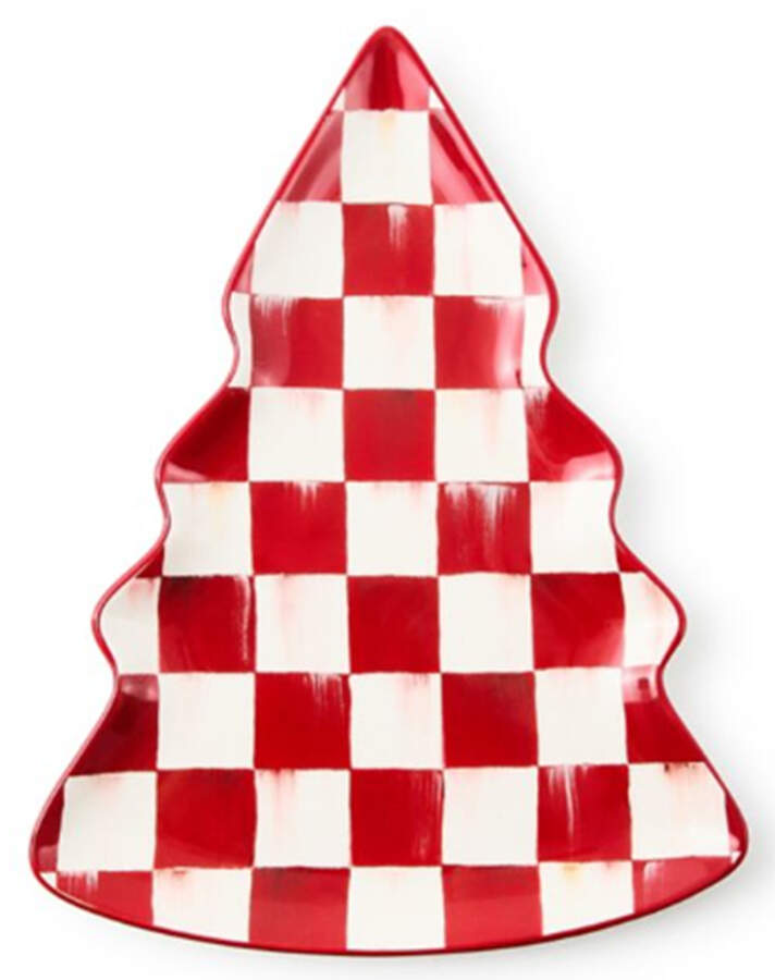 Cherry Check Large Tree Shaped Dish by MacKenzie-Childs-1