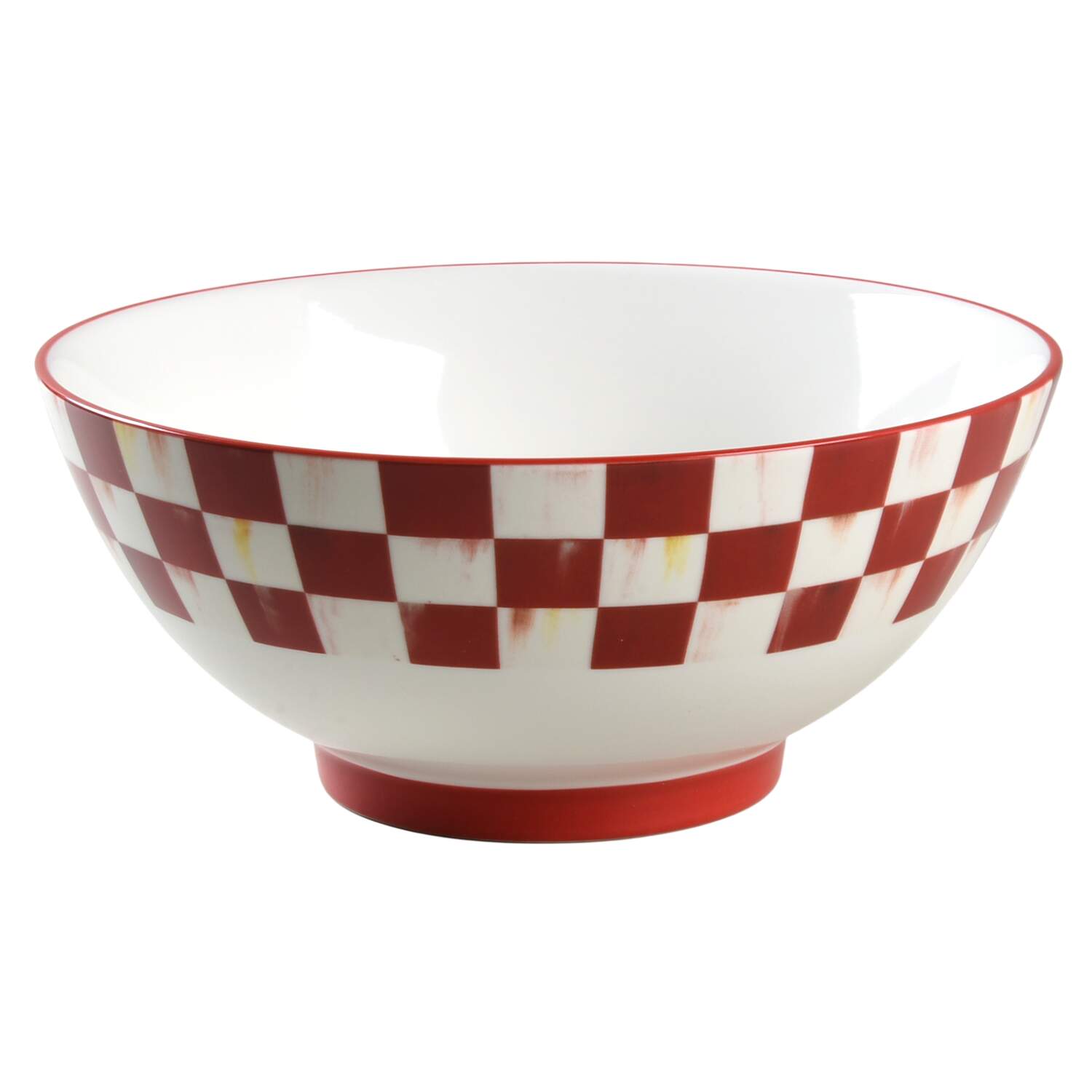 Cherry Check 9" Round Vegetable Bowl by MacKenzie-Childs-1