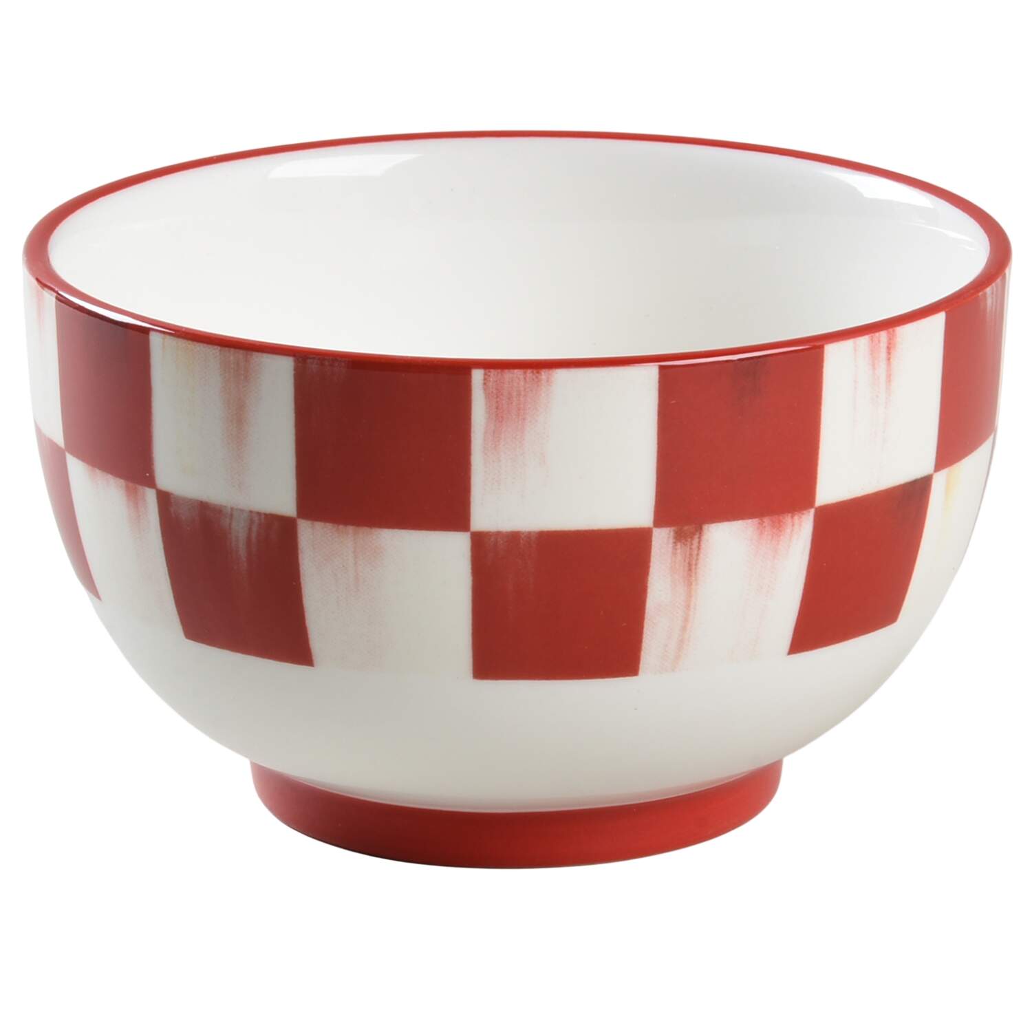 Cherry Check Coupe Cereal Bowl by MacKenzie-Childs-1