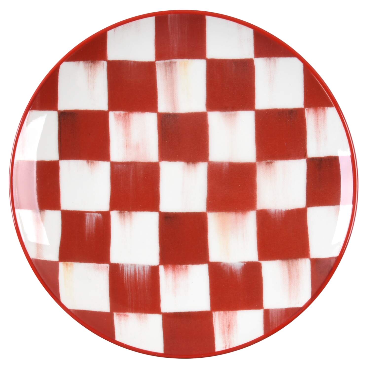 Cherry Check Appetizer Plate by MacKenzie-Childs-1