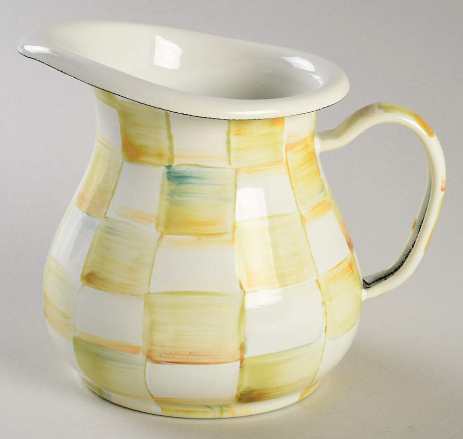 Parchment Check (Enamelware) Creamer by MacKenzie-Childs-1