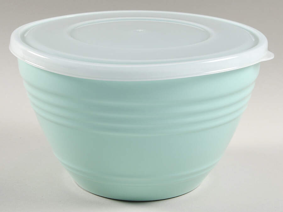 Hoyt-Martha Blue 7" Mixing Bowl & Plastic Lid by Martha Stewart-1