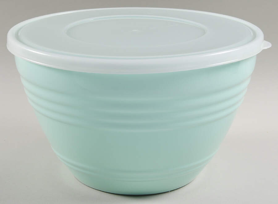 Hoyt-Martha Blue 10" Mixing Bowl & Plastic Lid by Martha Stewart-1