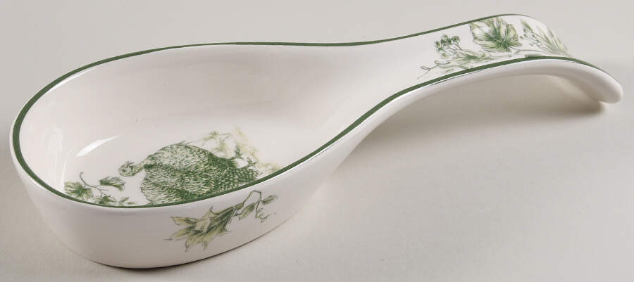 Floral Toile Spoon Rest/Holder (Holds 1 Spoon) by Maxcera Corp-1