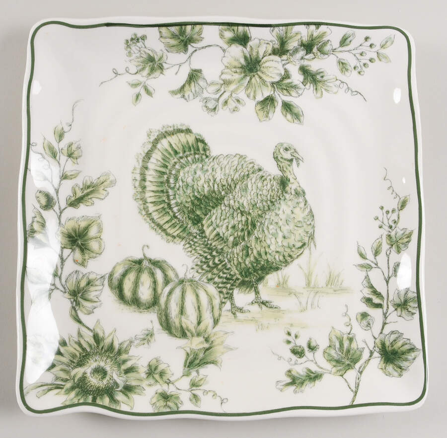 Floral Toile Dinner Plate by Maxcera Corp-1