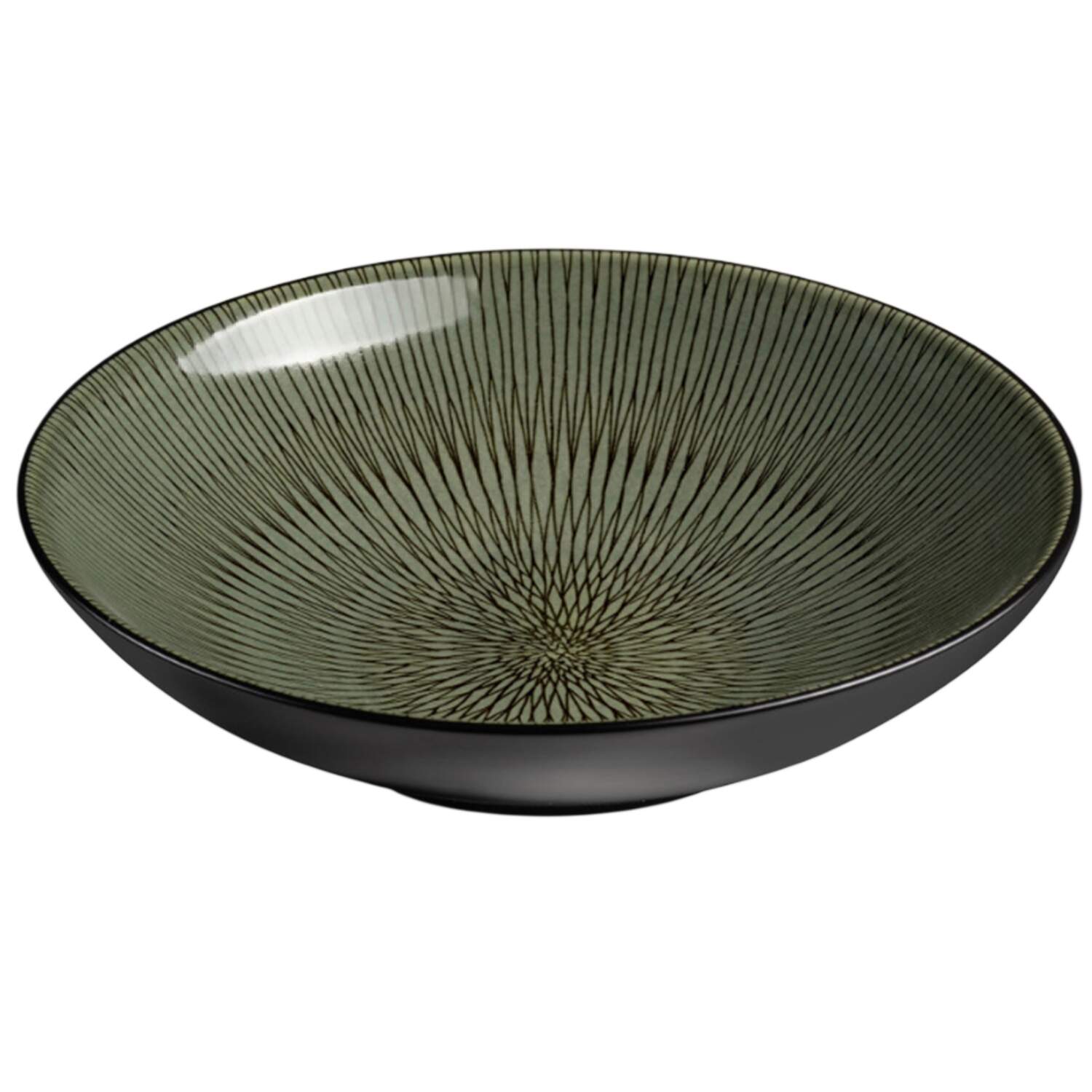 Hypnose-Kaki (Green) 8" Individual Pasta Bowl by Medard de Noblat-1